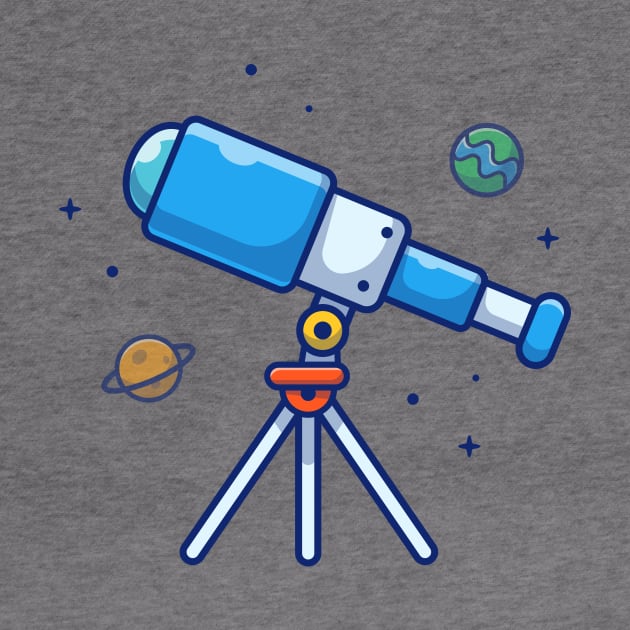 Telescope space cartoon by Catalyst Labs